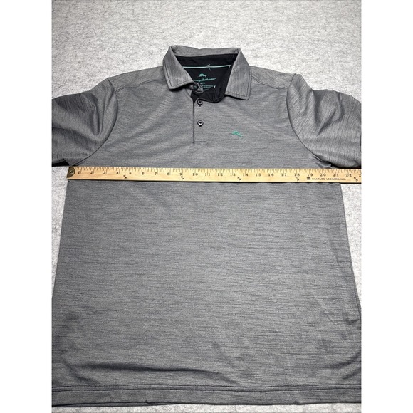 Tommy Bahama Polo Shirt Mens Size Small Gray Short Sleeve - Picture 3 of 8